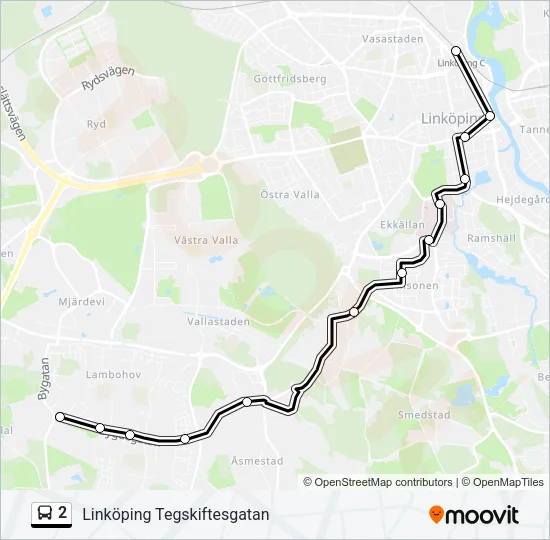 2 Bus Line Map