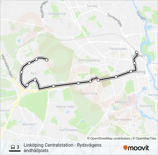 3 Bus Line Map