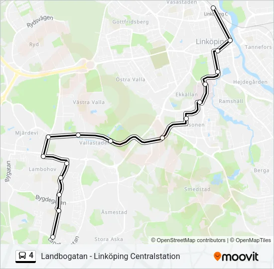 4 Bus Line Map