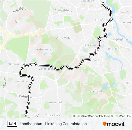 4 Bus Line Map