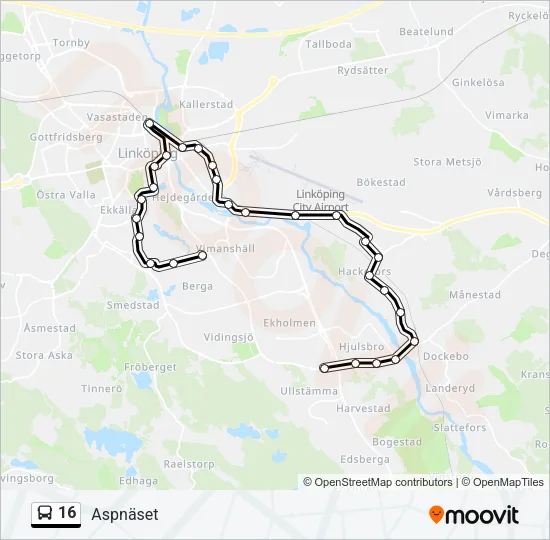 16 Bus Line Map