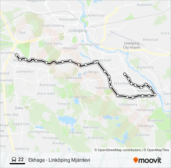 22 Bus Line Map