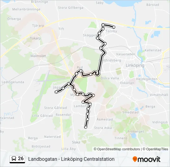 26 Bus Line Map