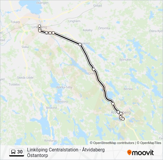 30 Route: Schedules, Stops & Maps - Linköping Centralstation (Updated)