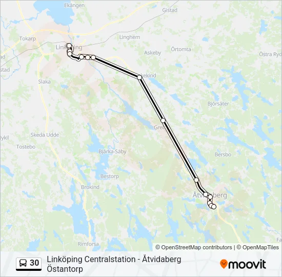 30 Bus Line Map