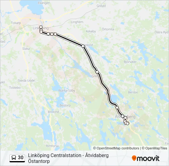 30 Bus Line Map