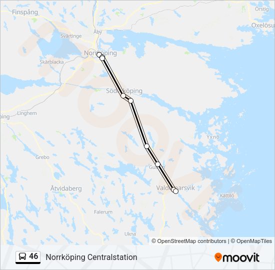 46 Bus Line Map
