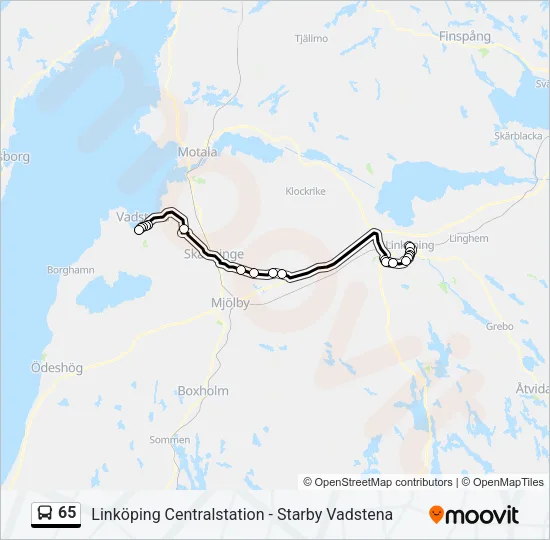 65 Bus Line Map