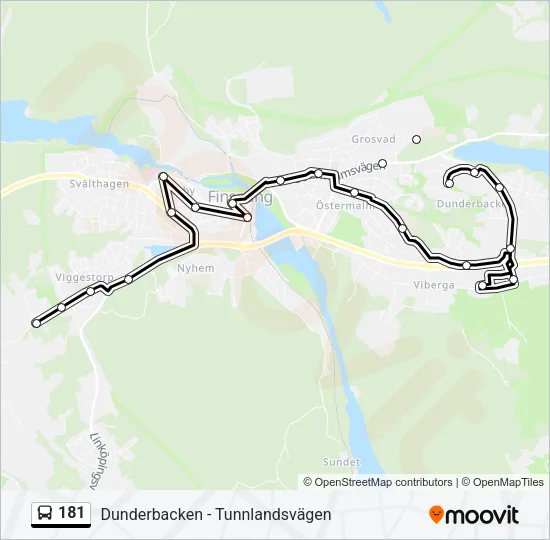 181 Bus Line Map