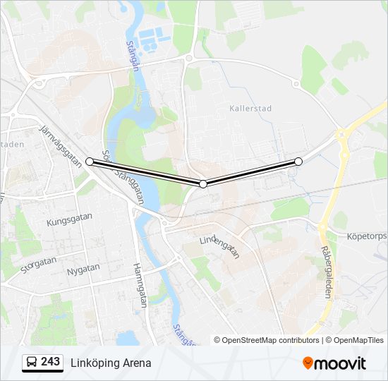 243 Route: Schedules, Stops & Maps - Linköping Arena (Updated)