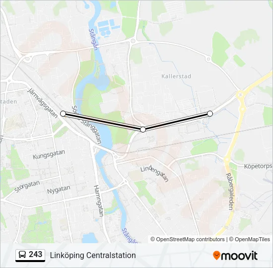 243 Bus Line Map