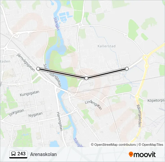 243 Bus Line Map