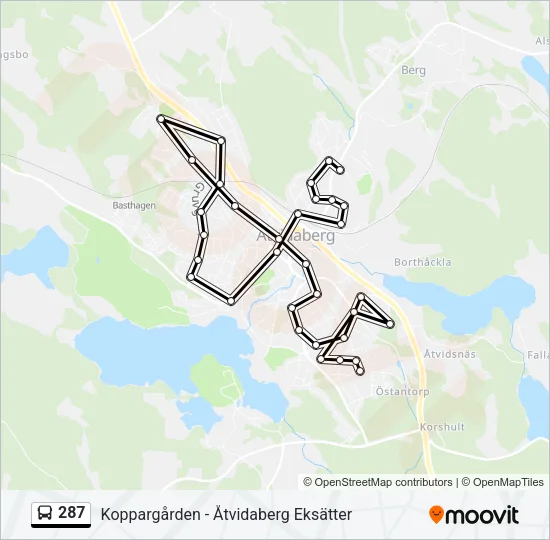 287 Bus Line Map