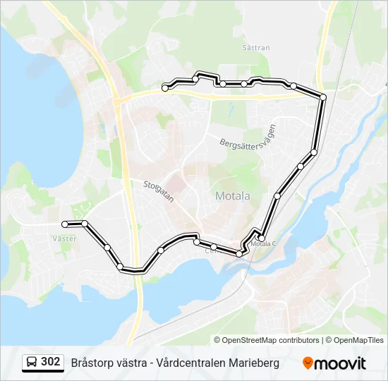 302 Bus Line Map