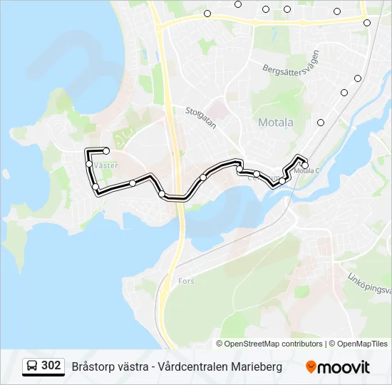 302 Bus Line Map