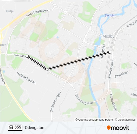 355 Route: Schedules, Stops & Maps - Odengatan (Updated)