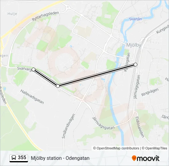 355 Bus Line Map