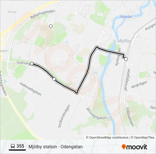 355 Bus Line Map