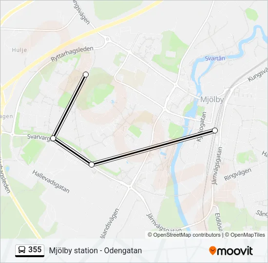 355 Bus Line Map
