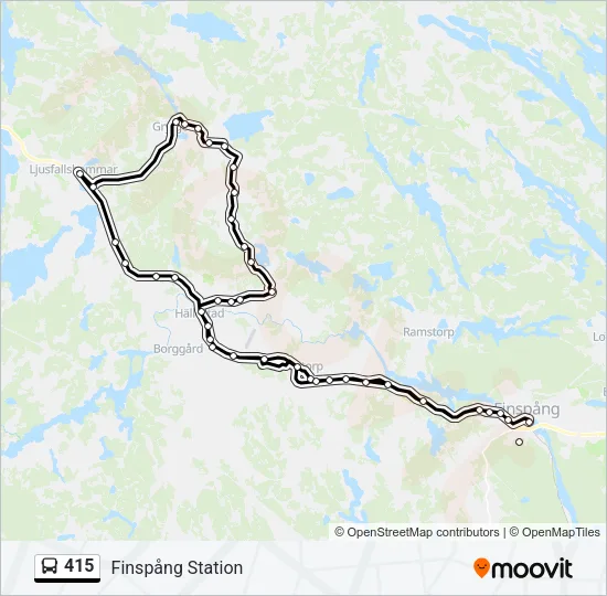 415 Bus Line Map