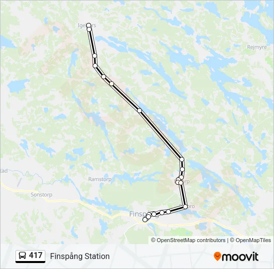 417 Bus Line Map