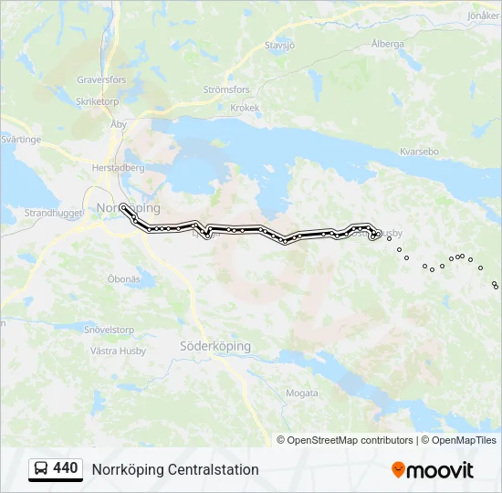 440 Bus Line Map