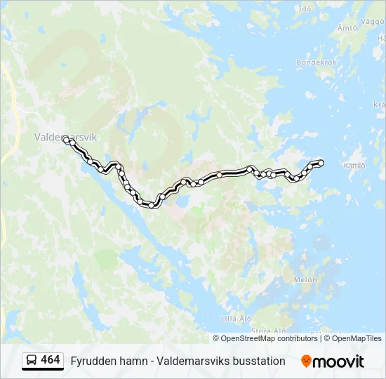 464 Bus Line Map