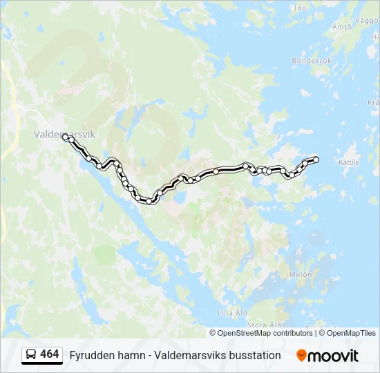464 Bus Line Map