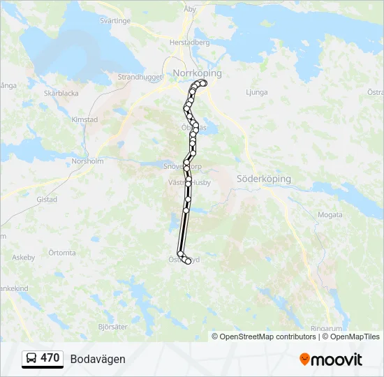 470 Bus Line Map