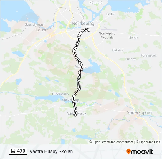 470 Bus Line Map
