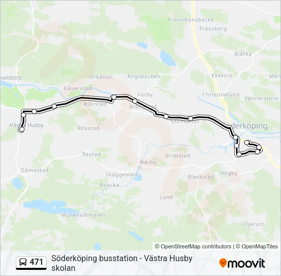 471 Bus Line Map
