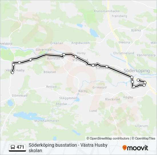 471 Bus Line Map