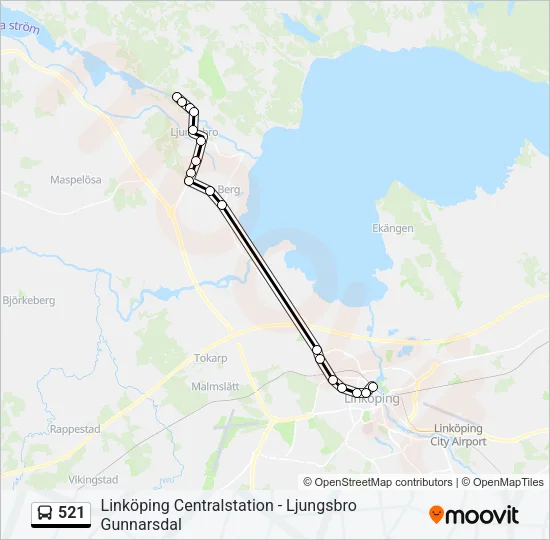521 Bus Line Map