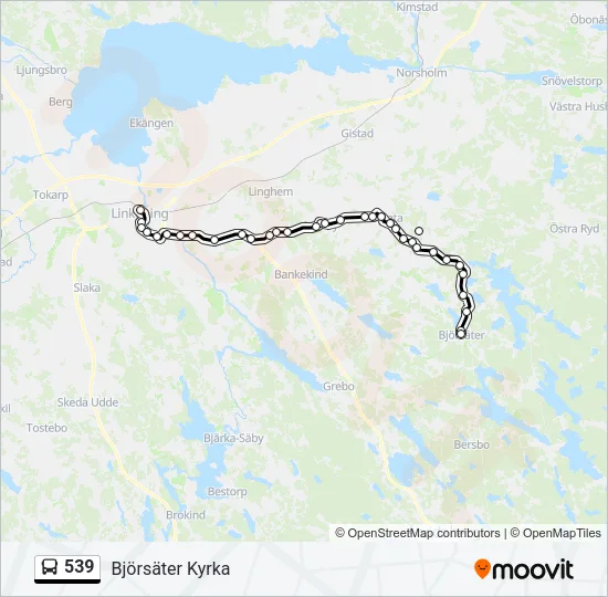 539 Bus Line Map