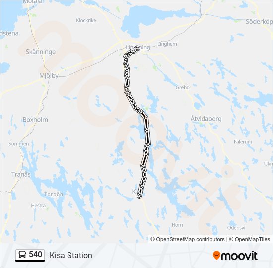 540 Route: Schedules, Stops & Maps - Kisa Station (Updated)