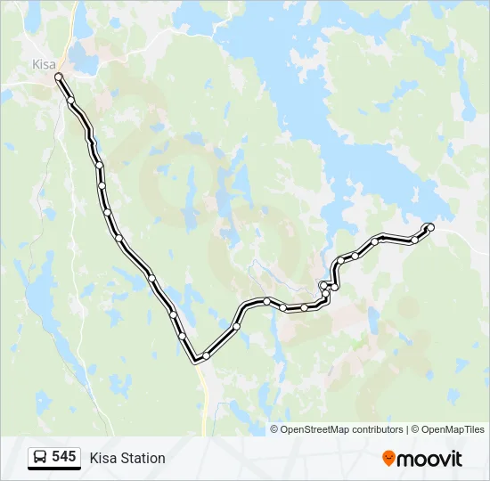 545 Bus Line Map