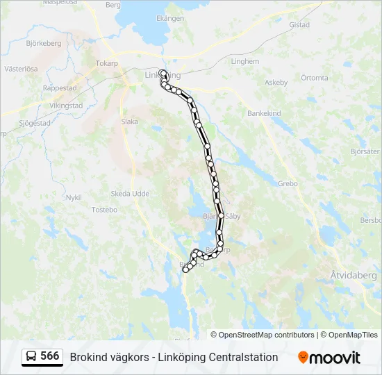 566 Bus Line Map