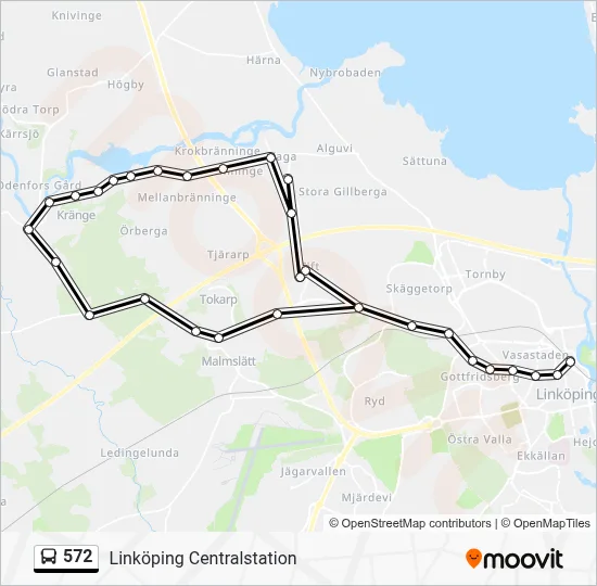 572 Route: Schedules, Stops & Maps - Linköping Centralstation (Updated)