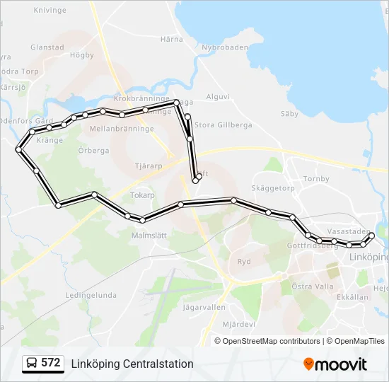 572 Bus Line Map