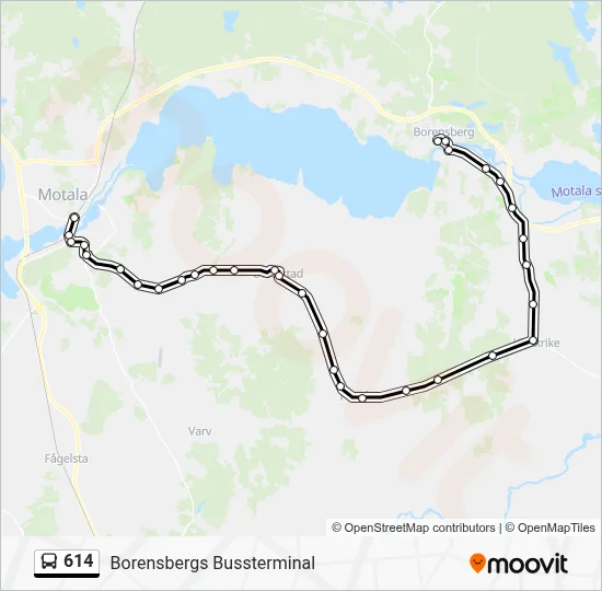 614 Route: Schedules, Stops & Maps - Borensbergs Bussterminal (Updated)