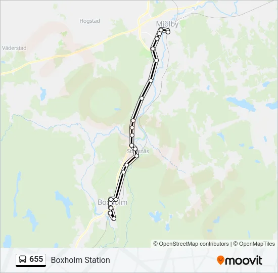 655 Bus Line Map