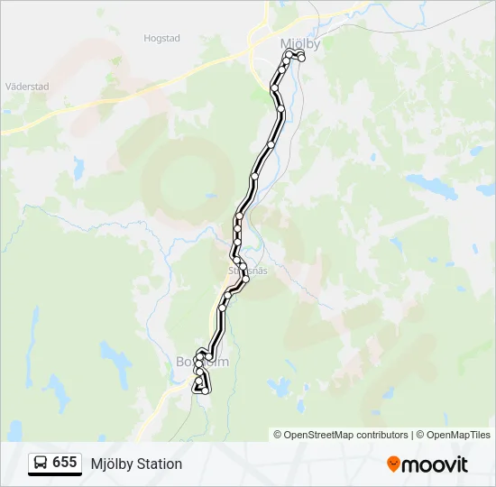 655 Bus Line Map