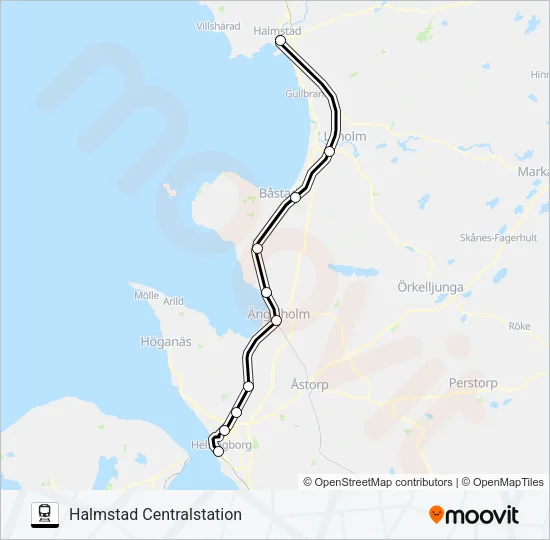 PÅGATÅGEN Light Rail Line Map