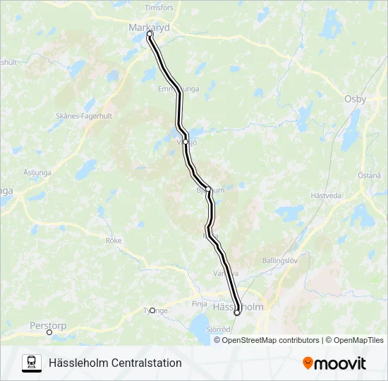 PÅGATÅGEN  Line Map
