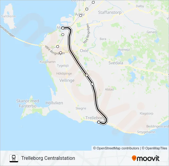 PÅGATÅGEN Light Rail Line Map