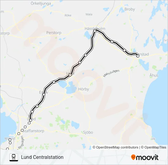 PÅGATÅGEN Light Rail Line Map