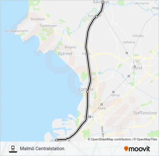 PÅGATÅGEN Light Rail Line Map