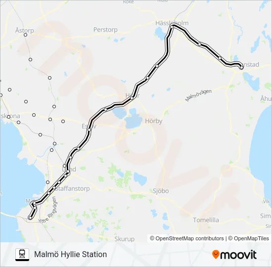 PÅGATÅGEN Light Rail Line Map
