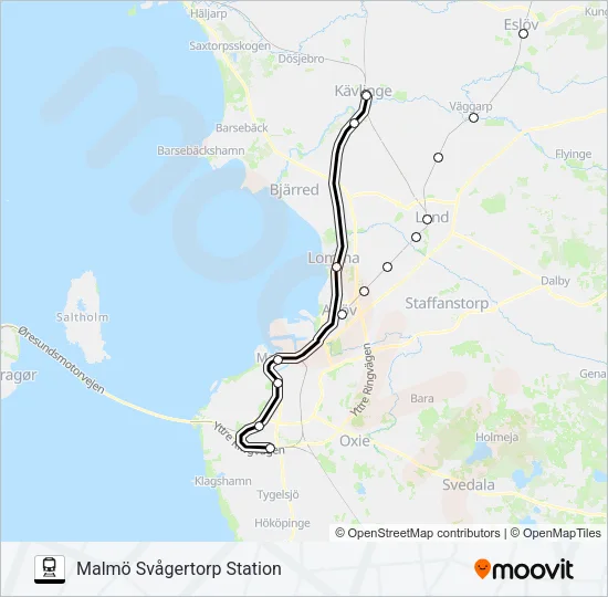 PÅGATÅGEN Light Rail Line Map