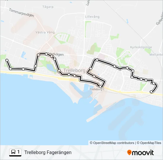1 Bus Line Map